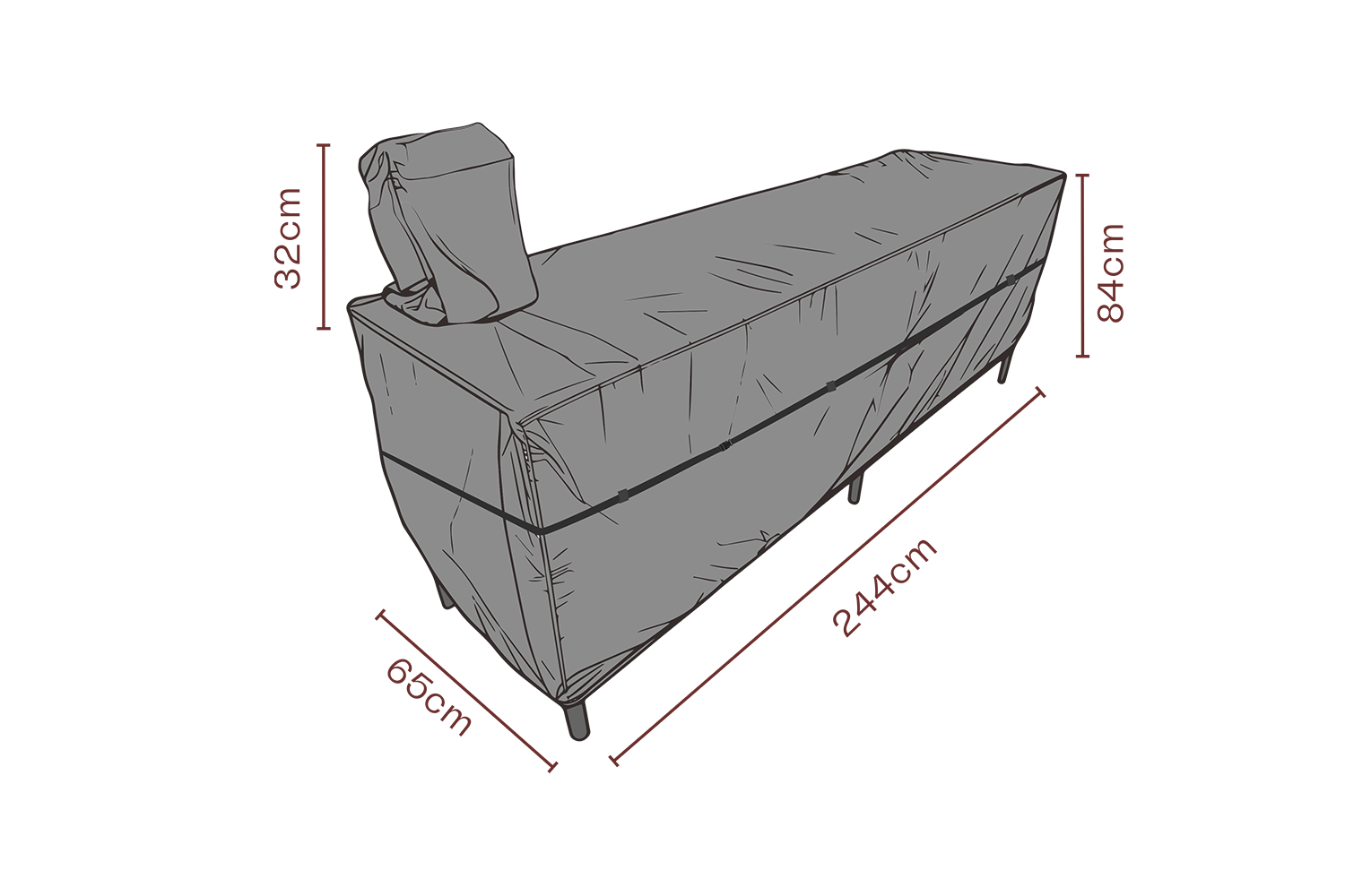 Möbelskydd utekök Svart - Andas