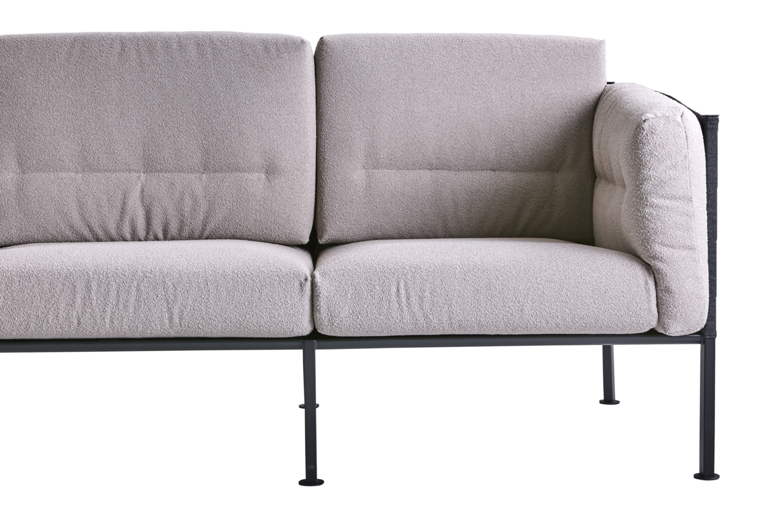 Delux 3-sitssoffa Black/Teddy Beige