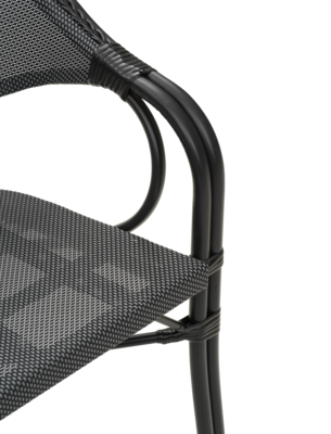 Parterre karmstol Svart/svart