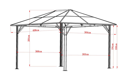 Scopello paviljong Vit/grå