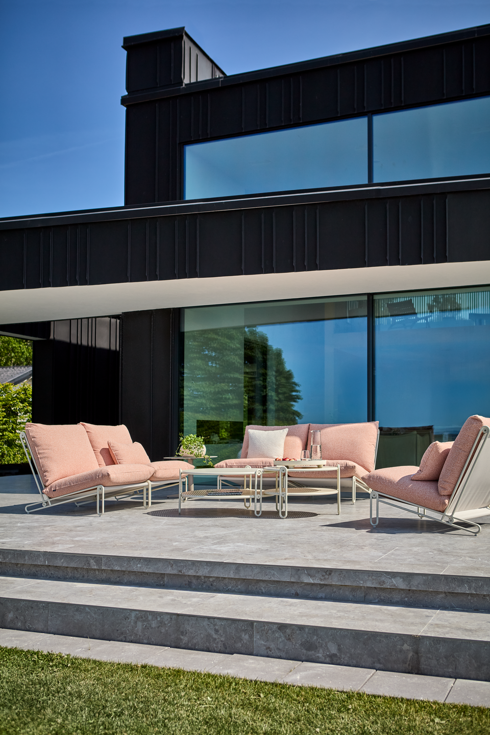 Blixt soffbord Pearl white