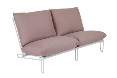 Blixt sittdel Vit/Dusty pink