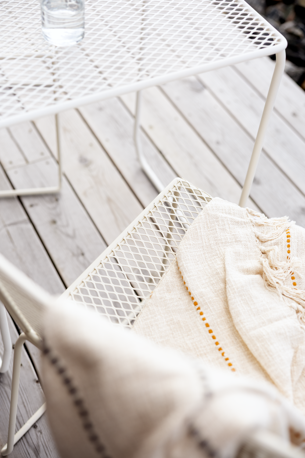 Haru matstol Pearl white