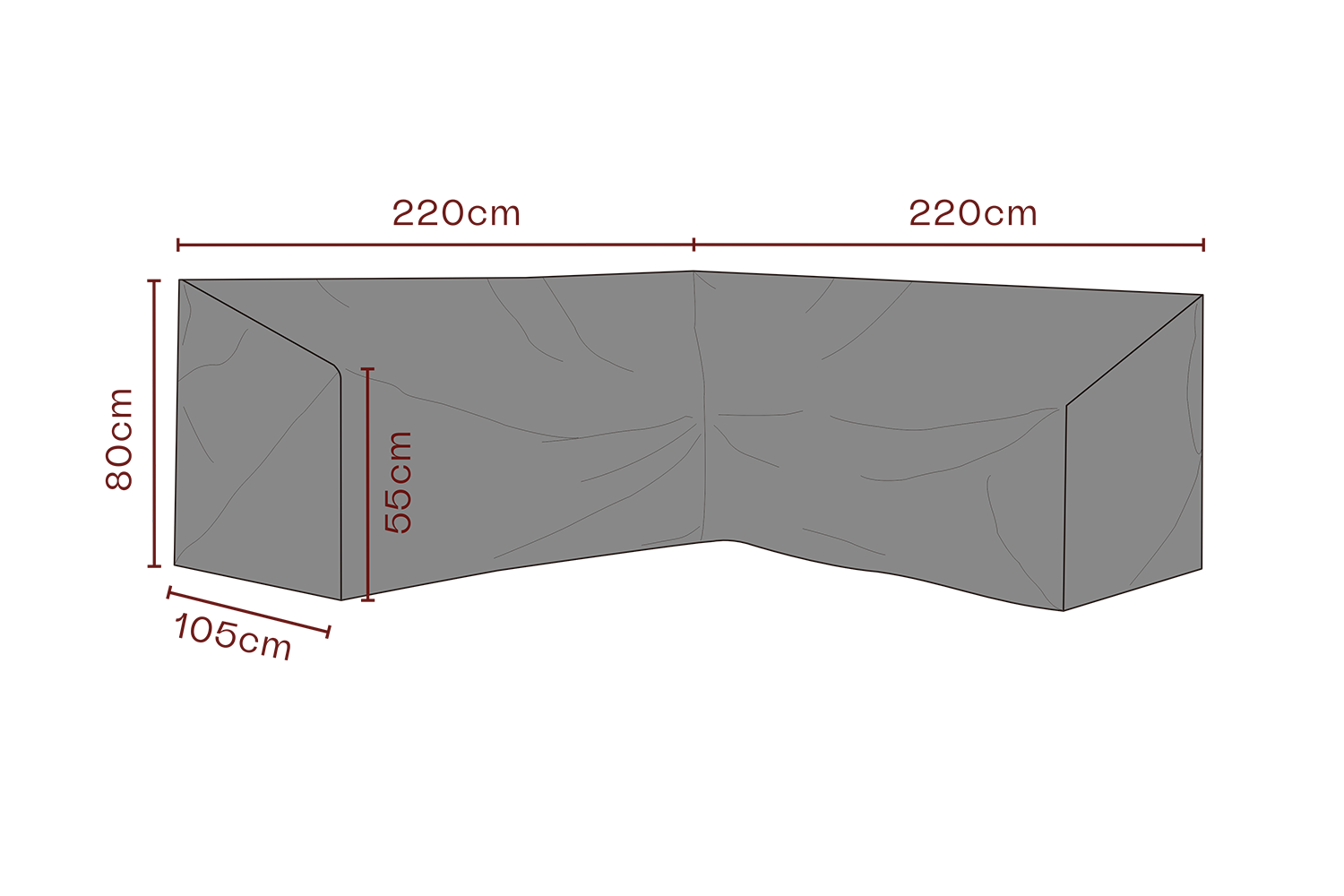 Möbelskydd hörnsoffa Svart - Andas