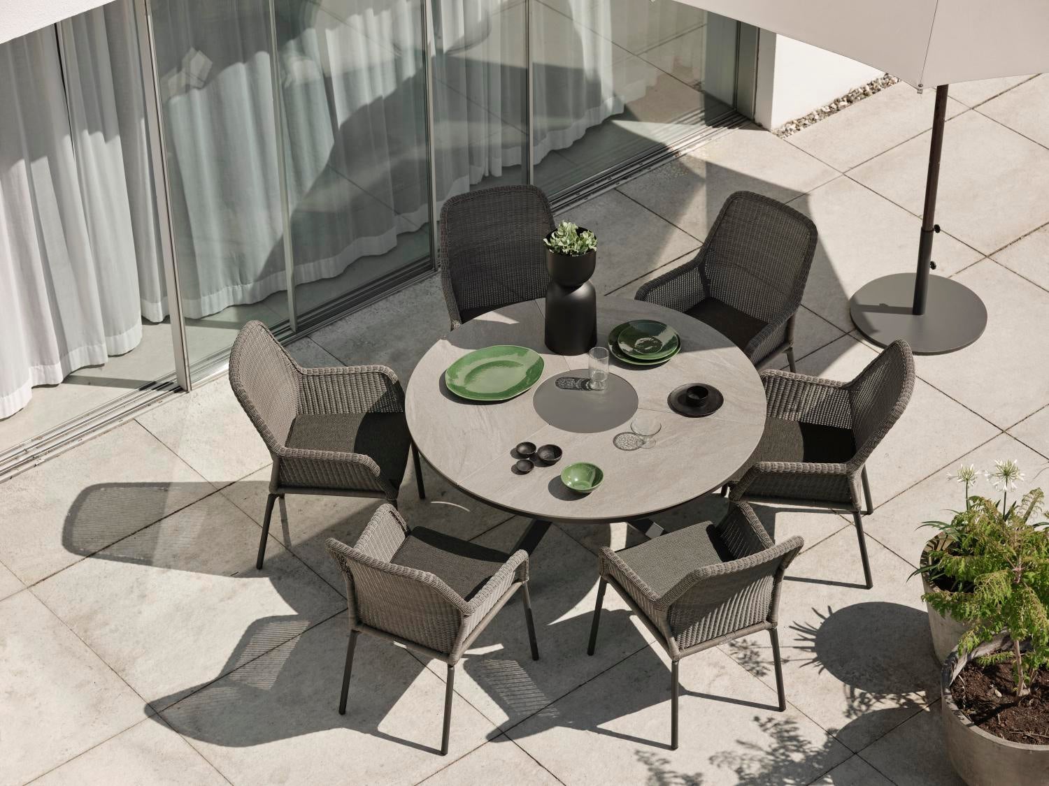 Paliano parasoll Brun/beige