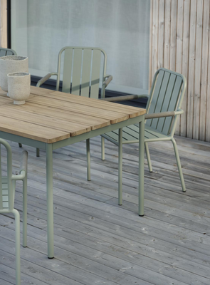 Nox matbord Dusty Green/teak