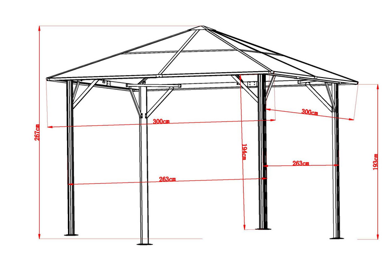 Scopello paviljong Grå