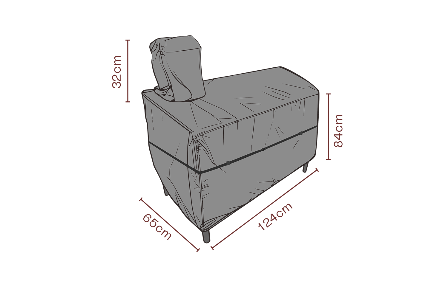 Möbelskydd utekök Svart - Andas
