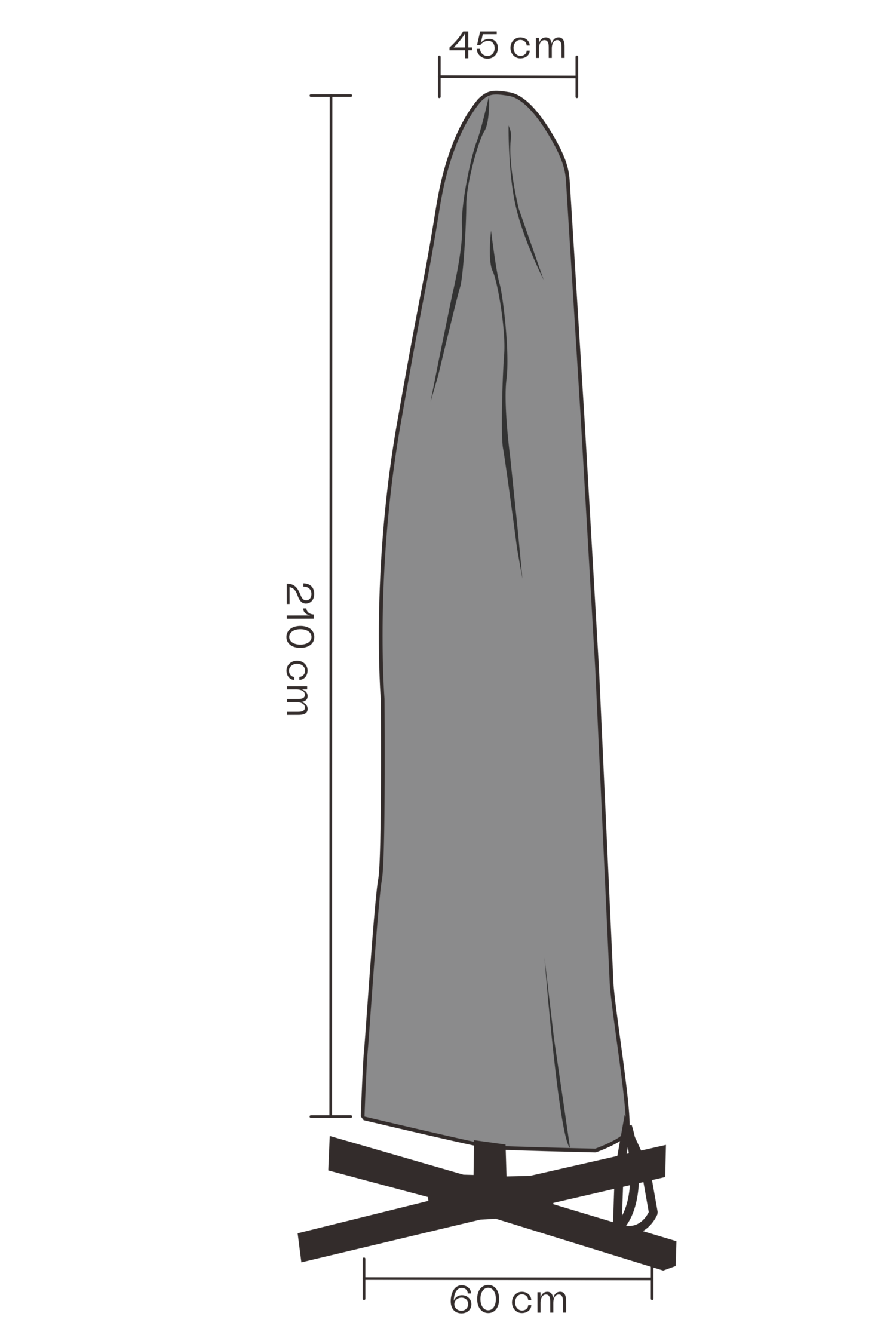Möbelskydd parasoll Svart - Vattentät