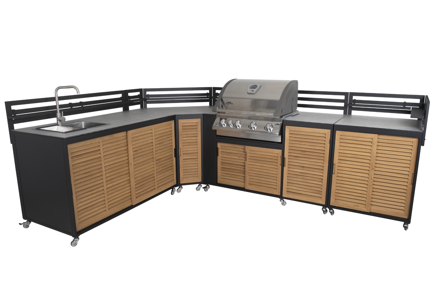 Fornax utekök Svart/teak