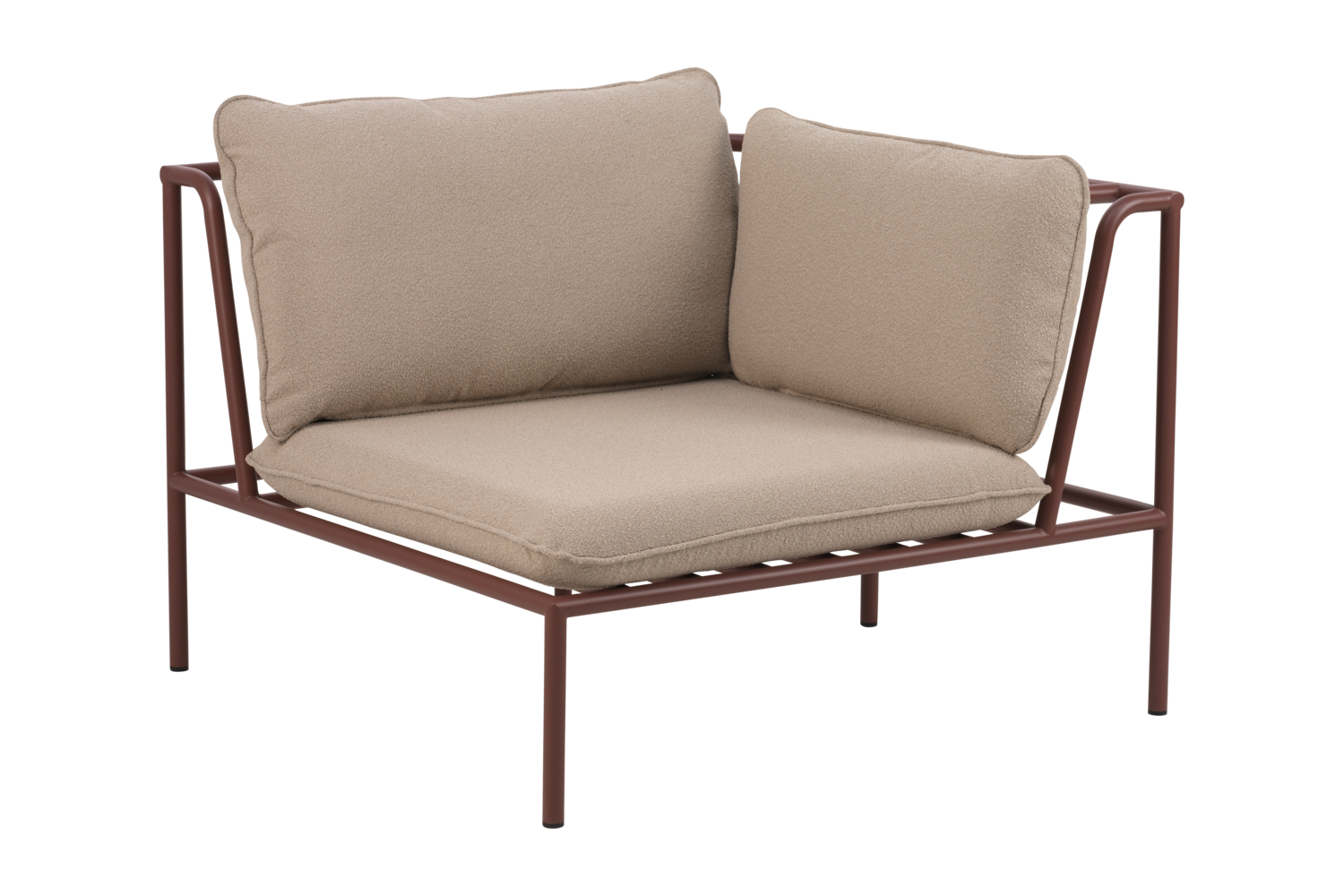 Collier hörn Zin Red/Teddy Beige