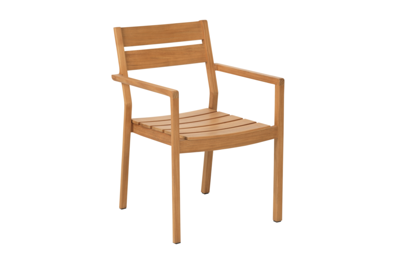 Delia Teak karmstol Natur
