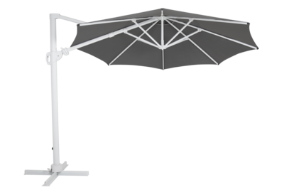 Varallo frihängande parasoll Vit/grå
