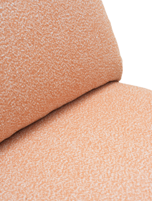 Blixt loungefåtölj Pearl White/Teddy Orange