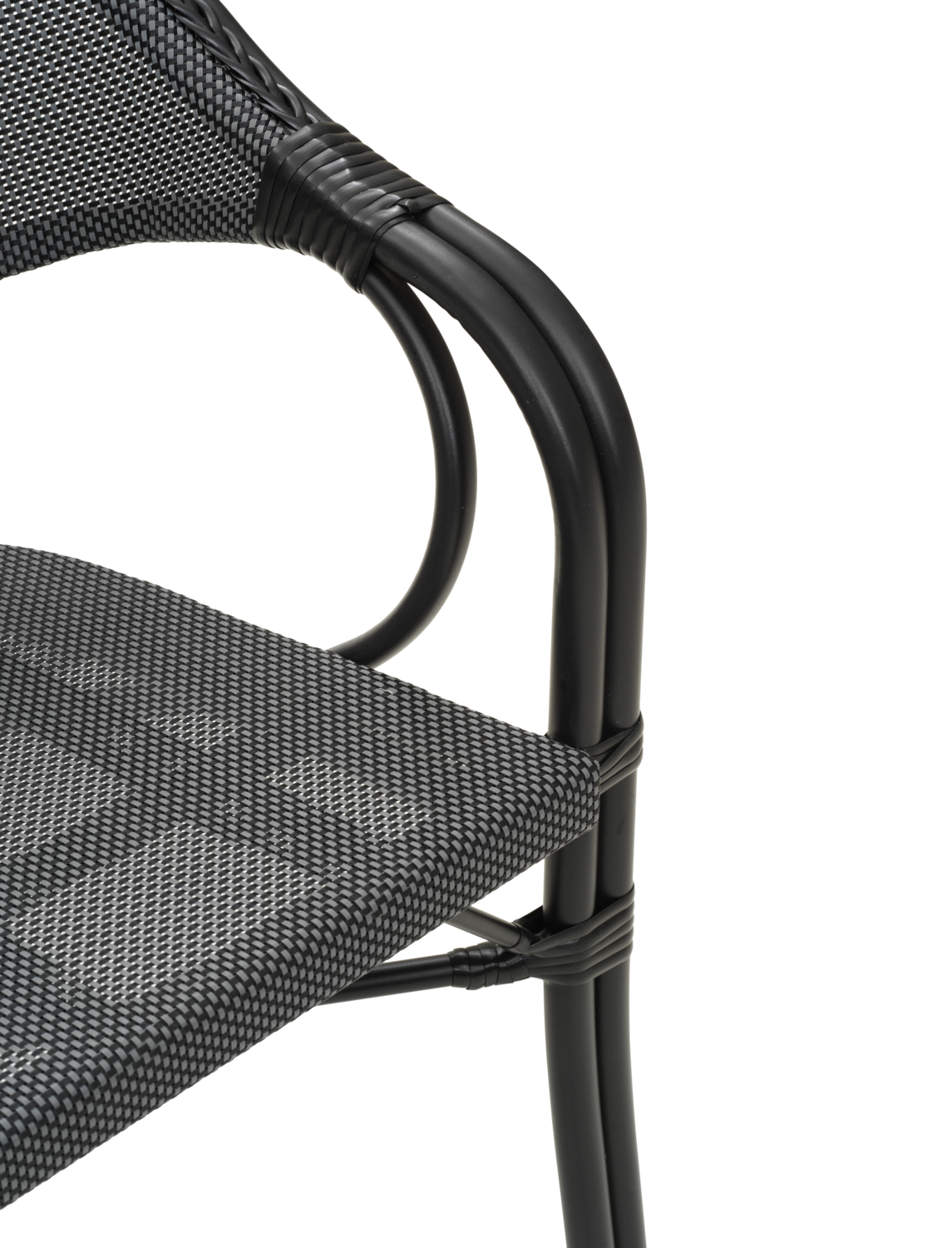 Parterre karmstol Svart/svart