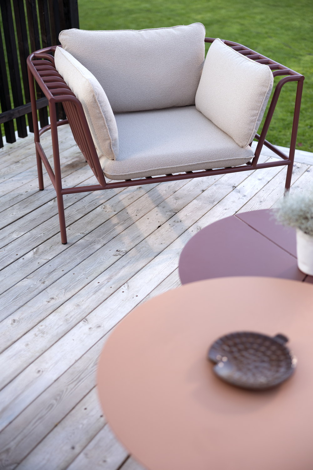 Collier fåtölj Zin Red/Teddy Beige