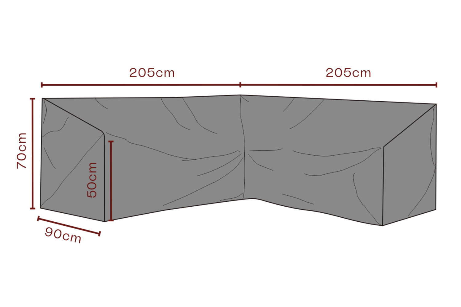 Möbelskydd hörnsoffa Svart - Andas