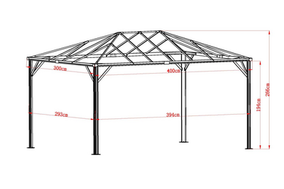 Biella paviljong Antracit/grå