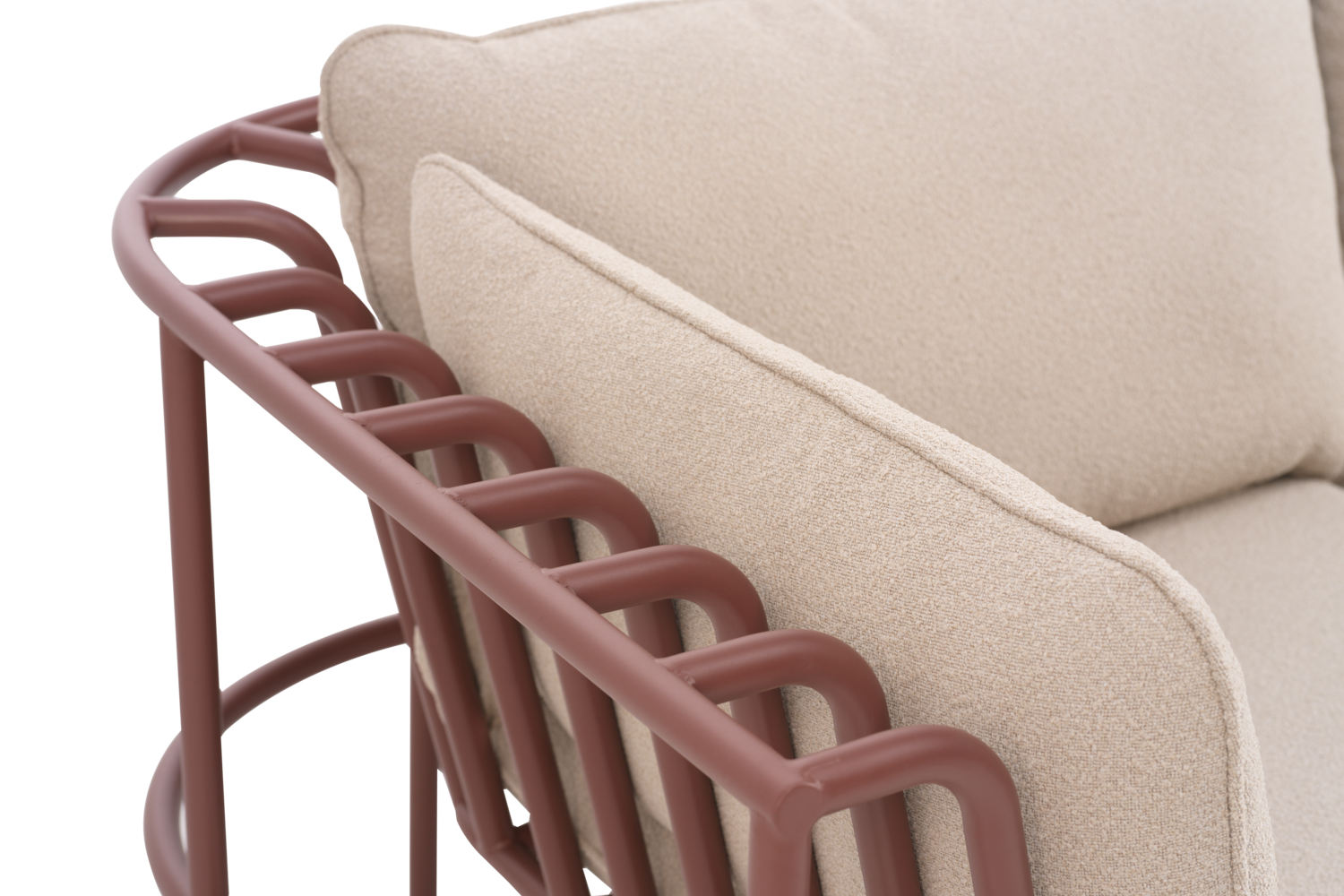 Collier fåtölj Zin Red/Teddy Beige