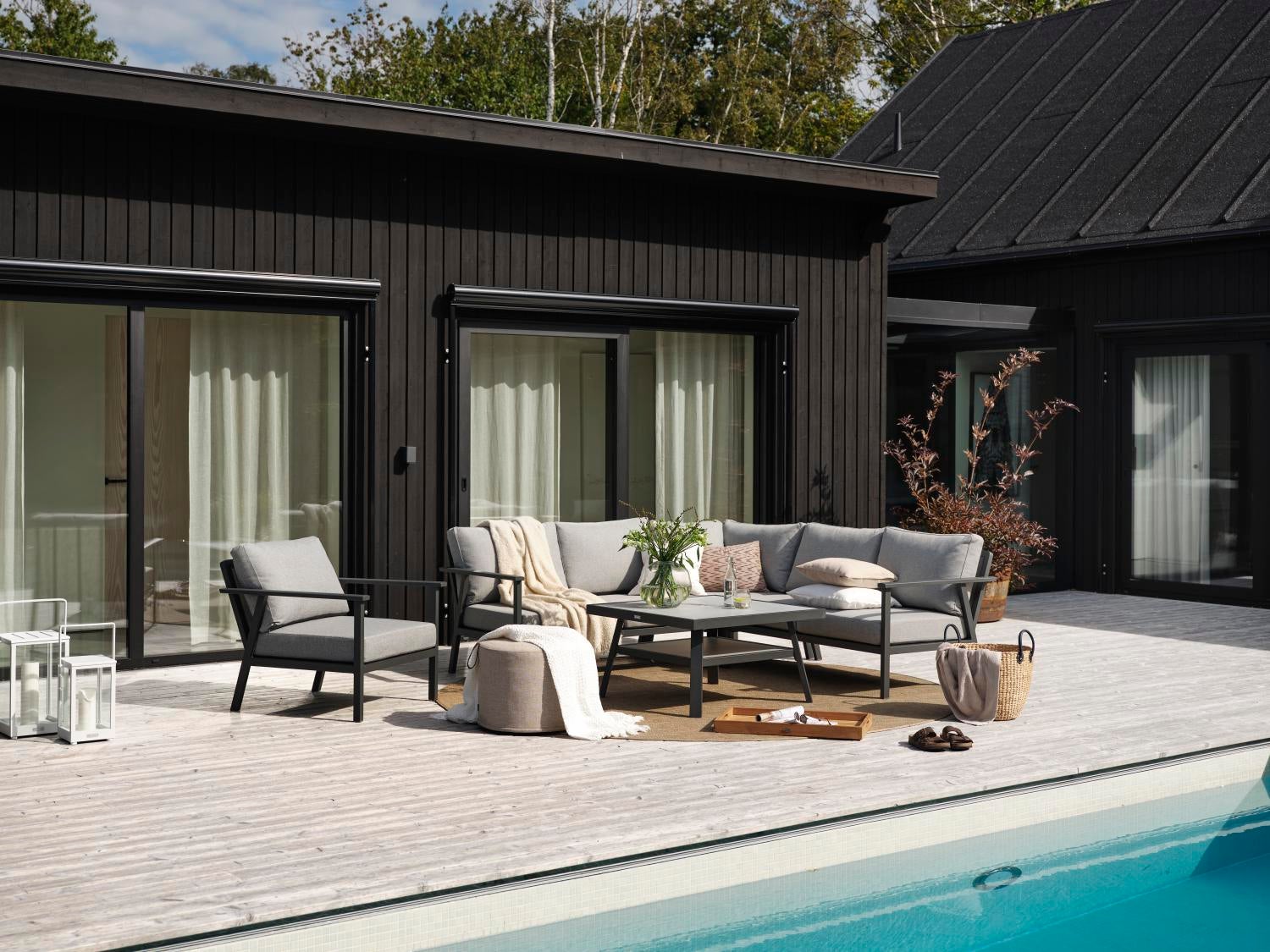 Samvaro Low hörn Antracit/Pearl grey