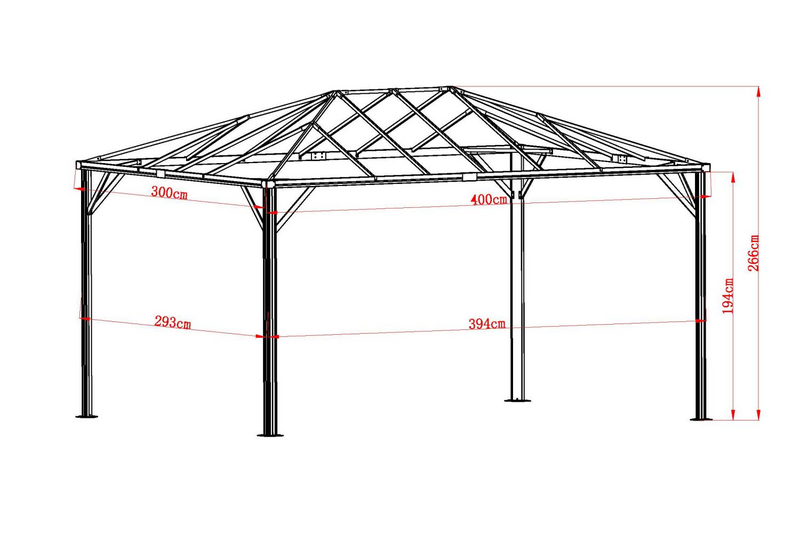 Biella paviljong Grå