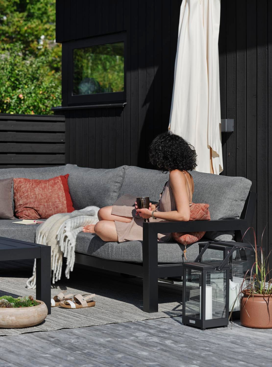 Belfort ljuslykta Svart