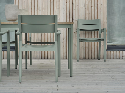 Nox matbord Dusty Green/teak