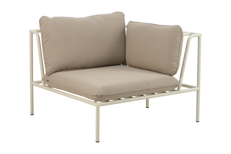 Collier hörn Pearl White/Teddy Beige