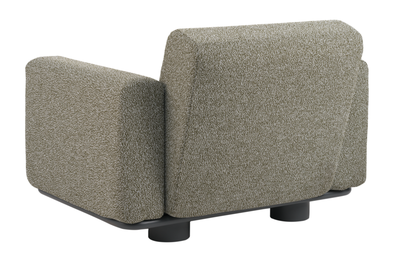 Bolster fåtölj Antracit/Teddy Verde