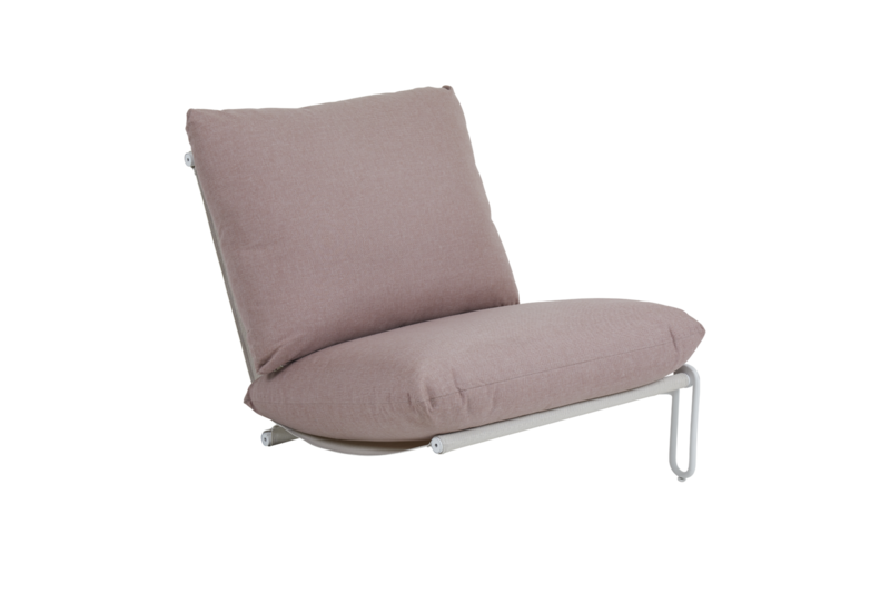 Blixt sittdel Vit/Dusty pink