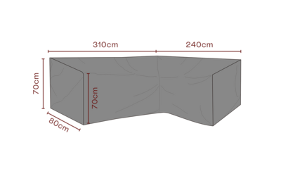 Möbelskydd hörnsoffa Svart