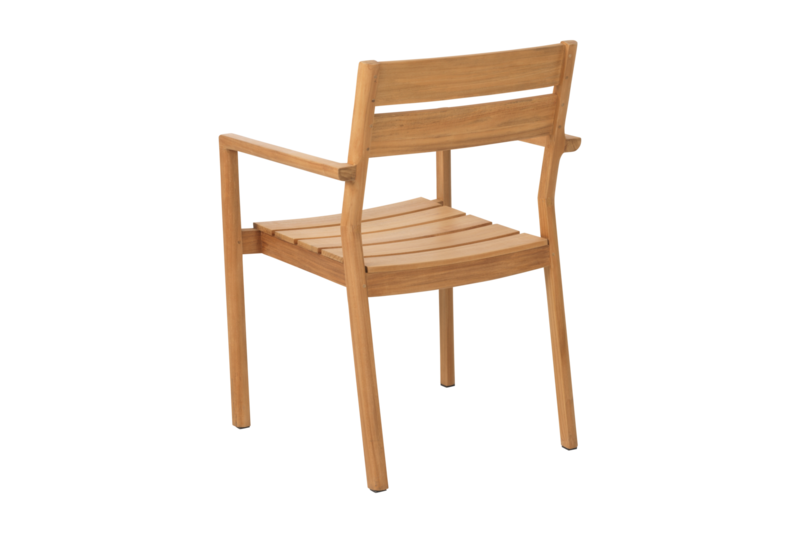Delia Teak karmstol Natur