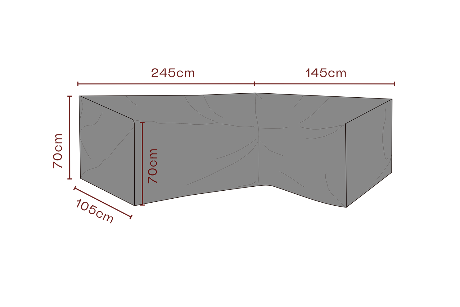 Möbelskydd hörnsoffa Svart - Andas