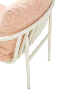 Bendt fåtölj Pearl White/Teddy Orange