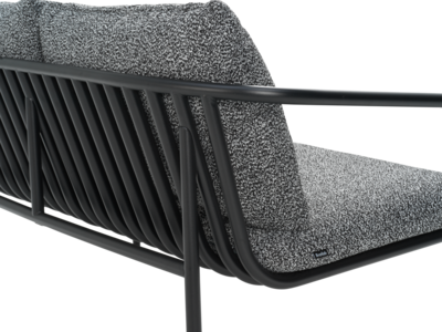 Bendt 2-sitssoffa Svart/Teddy Ant