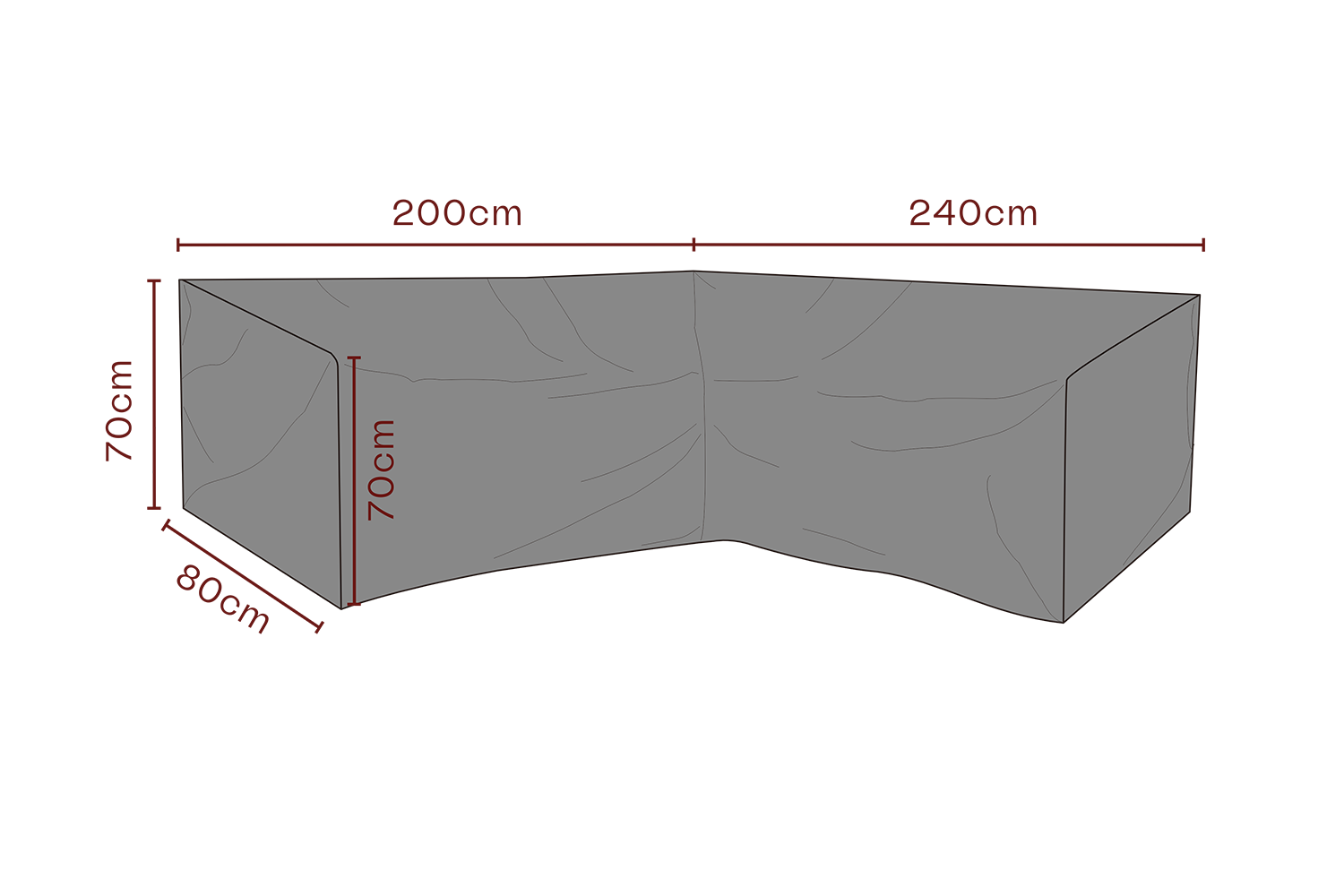 Möbelskydd hörnsoffa Svart - Andas