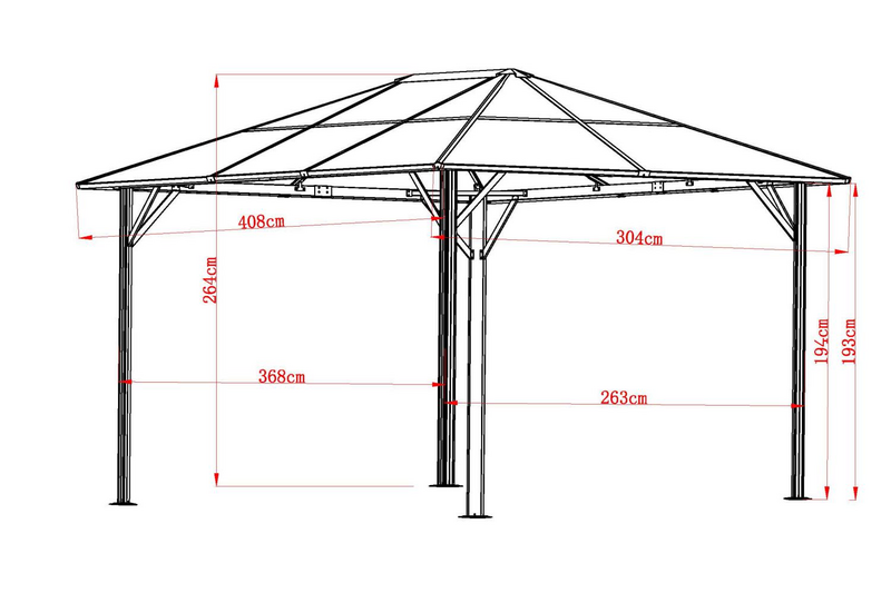 Scopello paviljong Antracit/grå