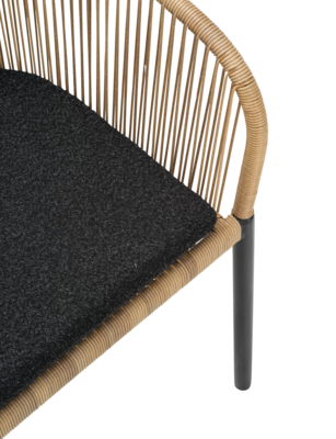 Delta karmstol Svart/Teddy Black