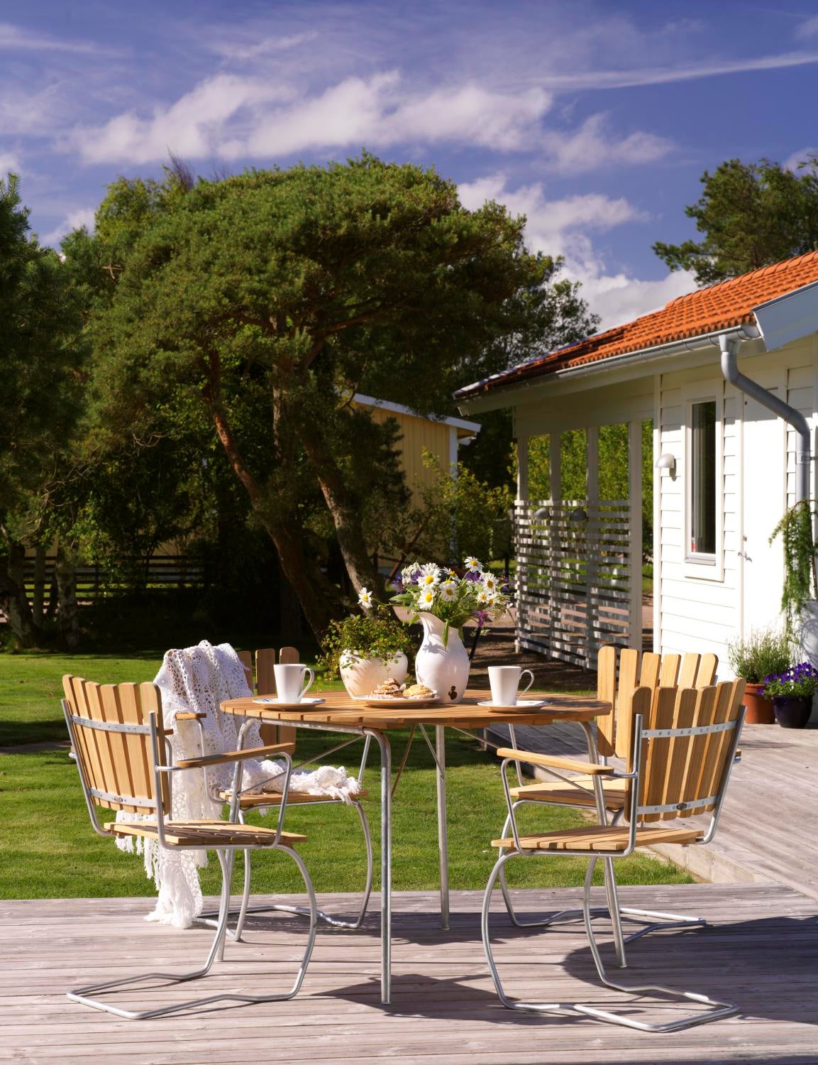 56:an matbord Galvaniserad/teak