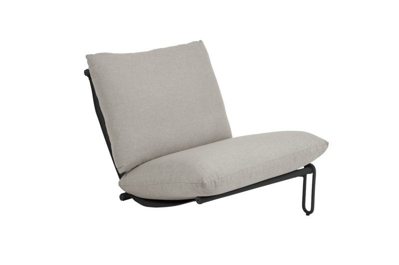 Blixt sittdel Svart/Cley beige