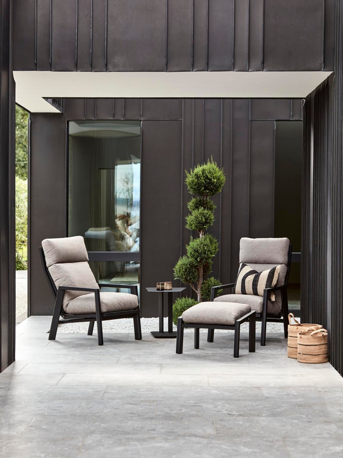 Slide positionsfåtölj Svart/Ash