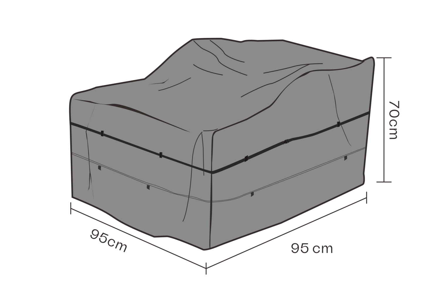 Möbelskydd fåtölj Svart - Andas
