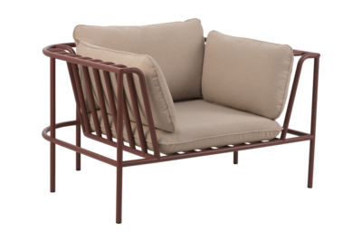 Collier fåtölj Zin Red/Teddy Beige