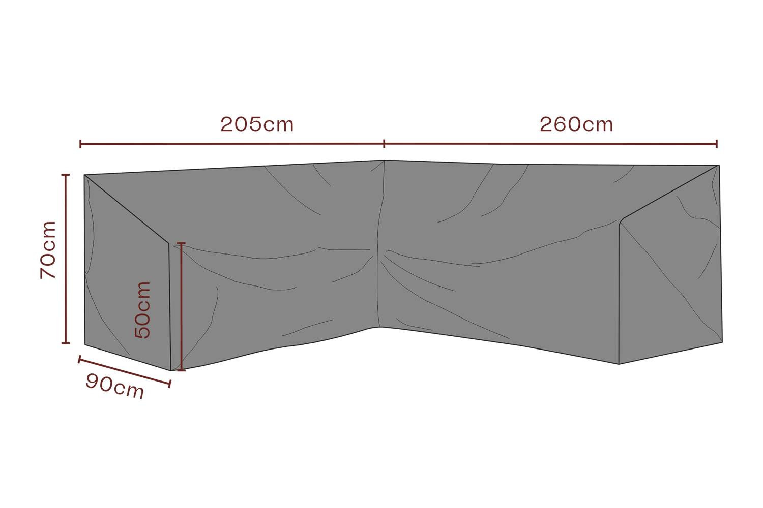Möbelskydd hörnsoffa Svart - Andas