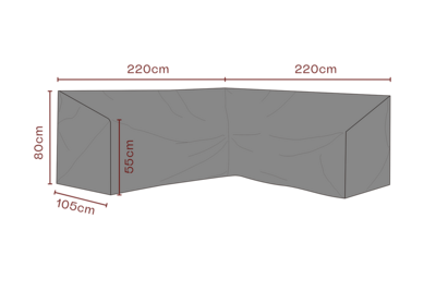 Möbelskydd hörnsoffa Svart