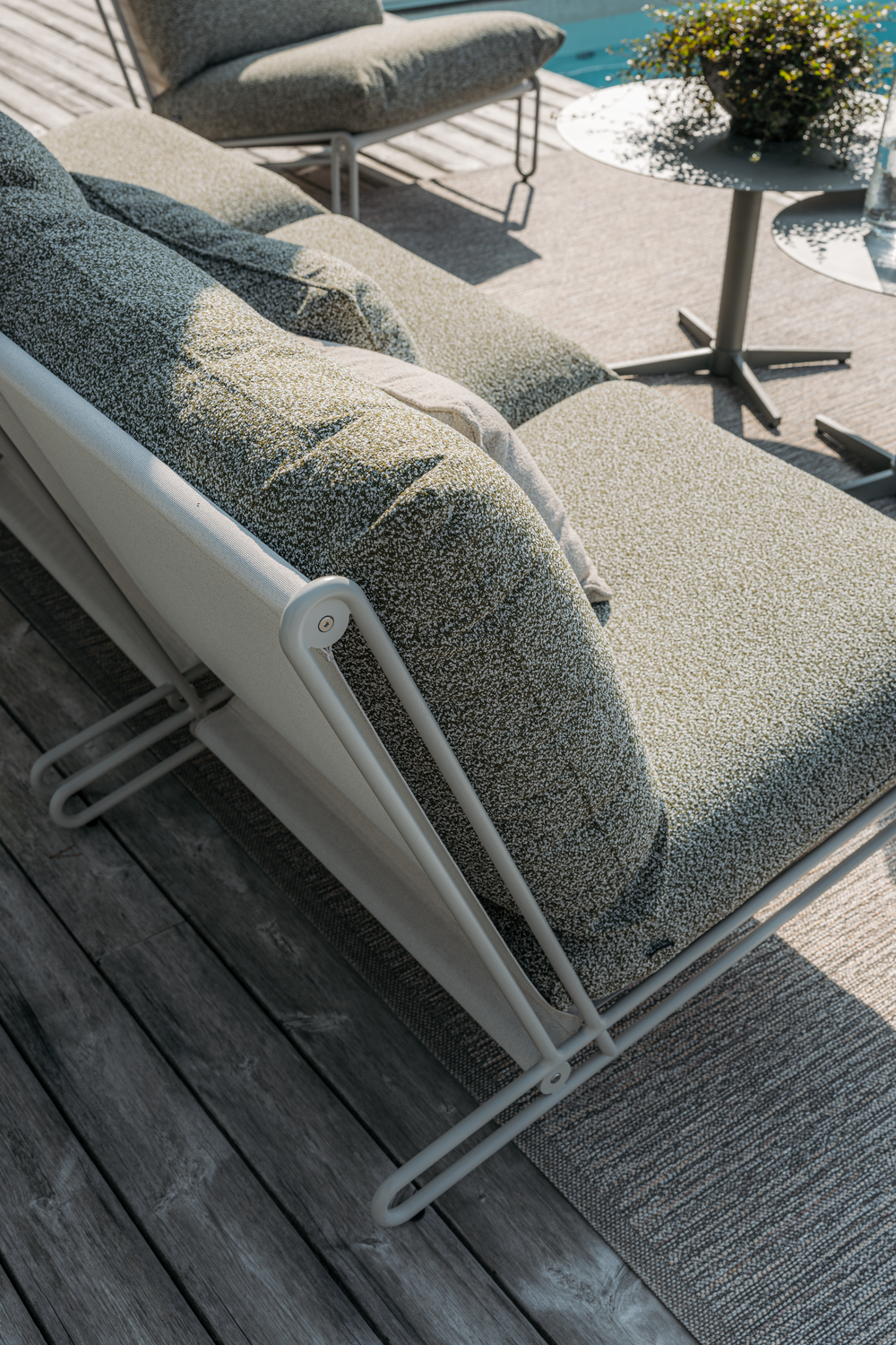 Blixt loungefåtölj Light Grey/Teddy Verde