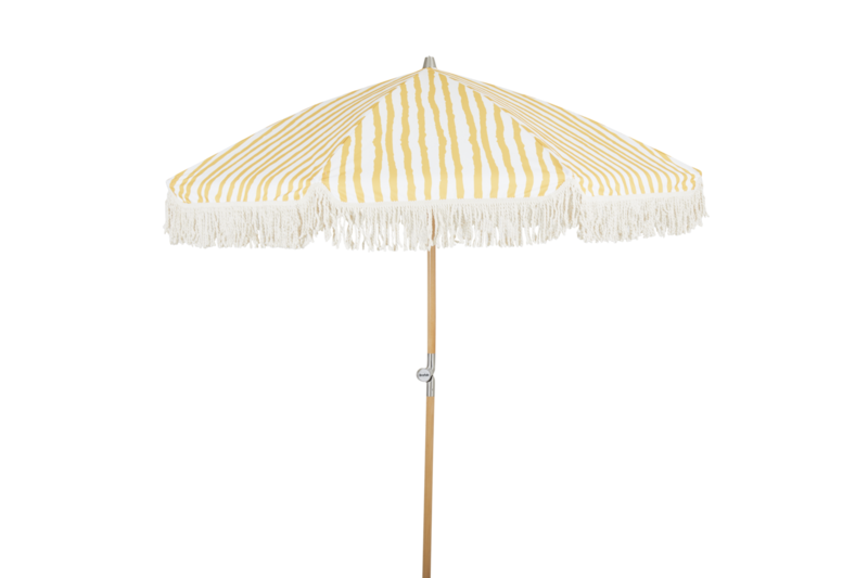 Gatsby parasoll Natur/Gul-Vit
