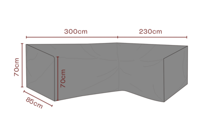 Möbelskydd hörnsoffa Svart