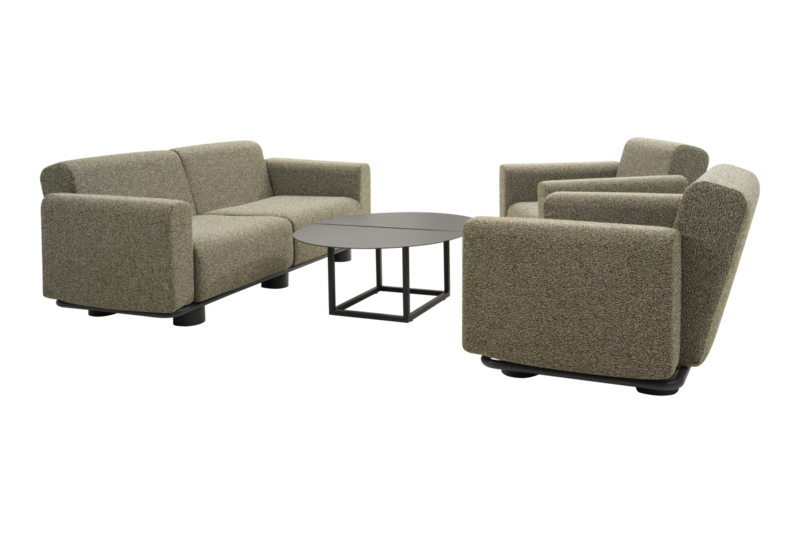 Bolster fåtölj Antracit/Teddy Verde