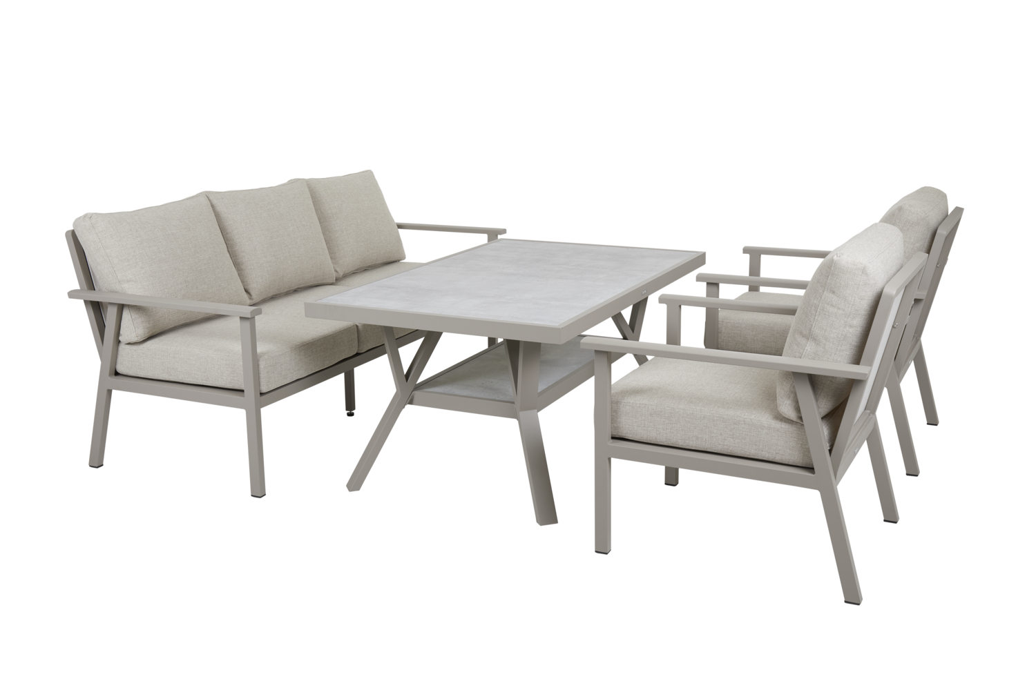 Samvaro High fåtölj Khaki/Sand